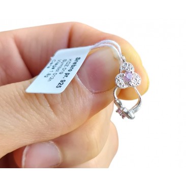 SREBRNE KOLCZYKI DLA DZIEWCZYNKI KWIATKI ANGIELSKIE 925