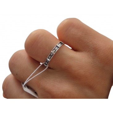 Srebrna oksydowana obrączka różaniec na palec rozmiary 12-30 3 mm 925