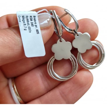 SREBRNE KOLCZYKI OKSYDOWANE DAMSKIE WISZĄCE ANGIELSKIE KONICZYNKI 925