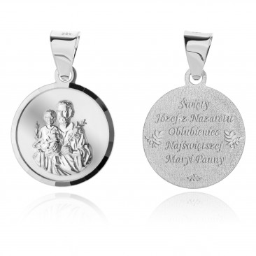 Srebrny medalik Święty Józef z Nazaretu 925