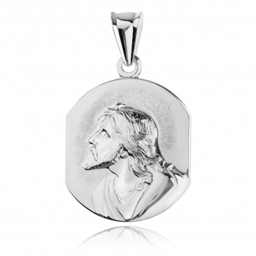 Srebrny medalik do łańcuszka Jezus Chrystus srebro próby 925