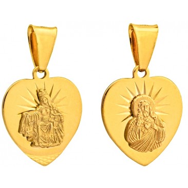 Srebrny pozłacany medalik Matka Boska Szkaplerzna srebro 925