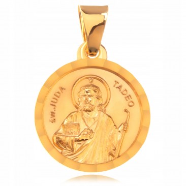 Srebrny pozłacany medalik Święty Tadeusz Juda 925