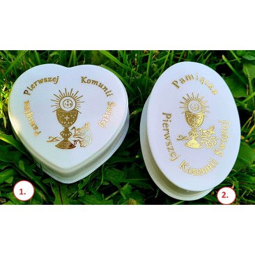 Komplet srebrny łańcuszek pancerka 2,8 g + medalik mała niepokalana 925